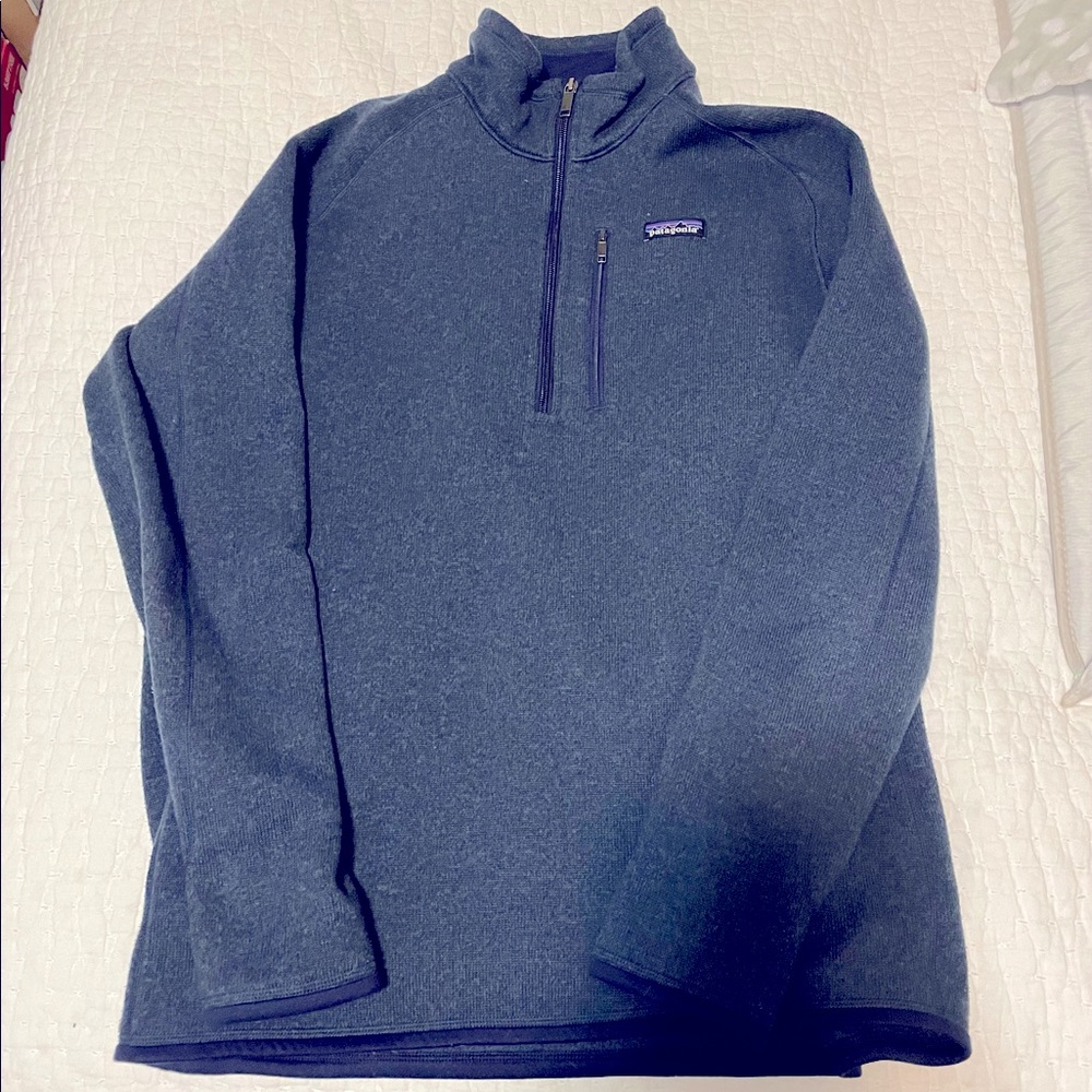 Patagonia Blue Zip Up Sweater